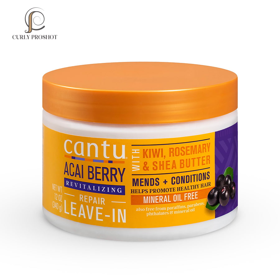 قیمت و خرید کرم نرم کننده و آبرسان بعد از حمام توت آکای کنتو Cantu Acai Berry Leave-In Revitalizing Repair Cream
